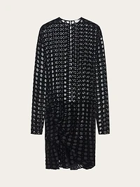 Devoré velvet mini dress