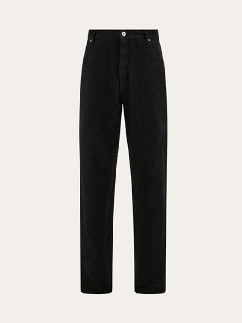 Ferragamo Monogram five pocket trousers