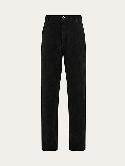 Ferragamo Monogram five pocket trousers