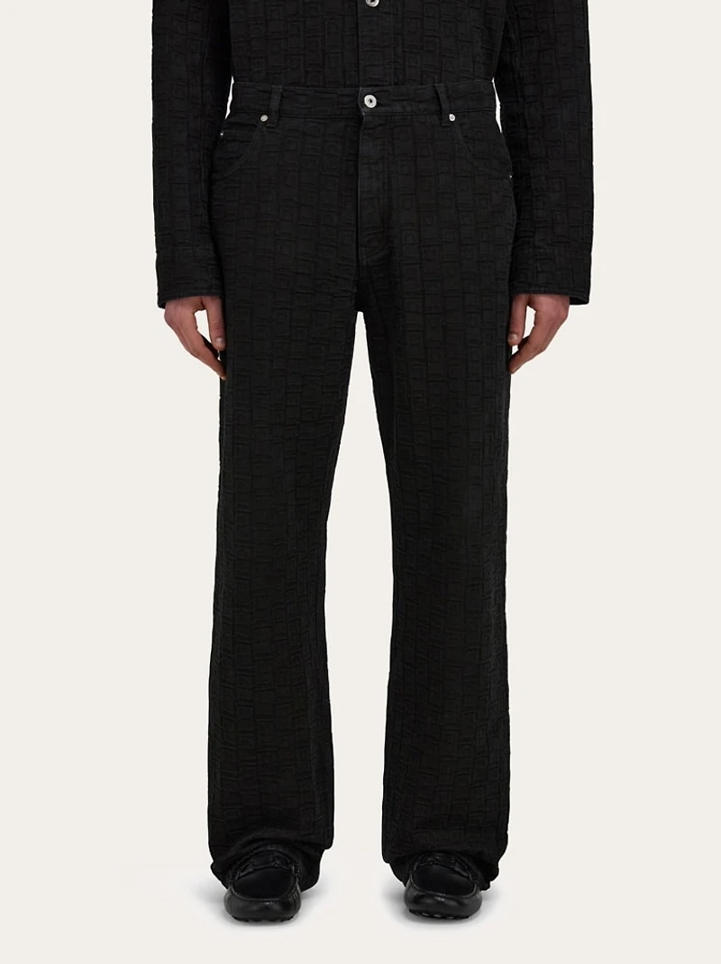 Ferragamo Monogram five pocket trousers