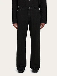 Ferragamo Monogram five pocket trousers