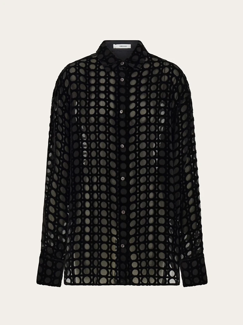 Devoré velvet shirt