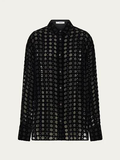 Devoré velvet shirt