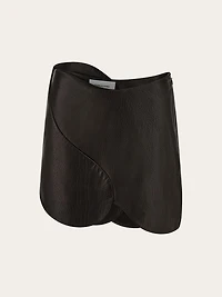 Leather mini skirt
