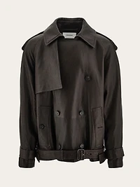 Textured leather jacket