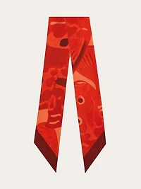 Fish print silk mini bandeau