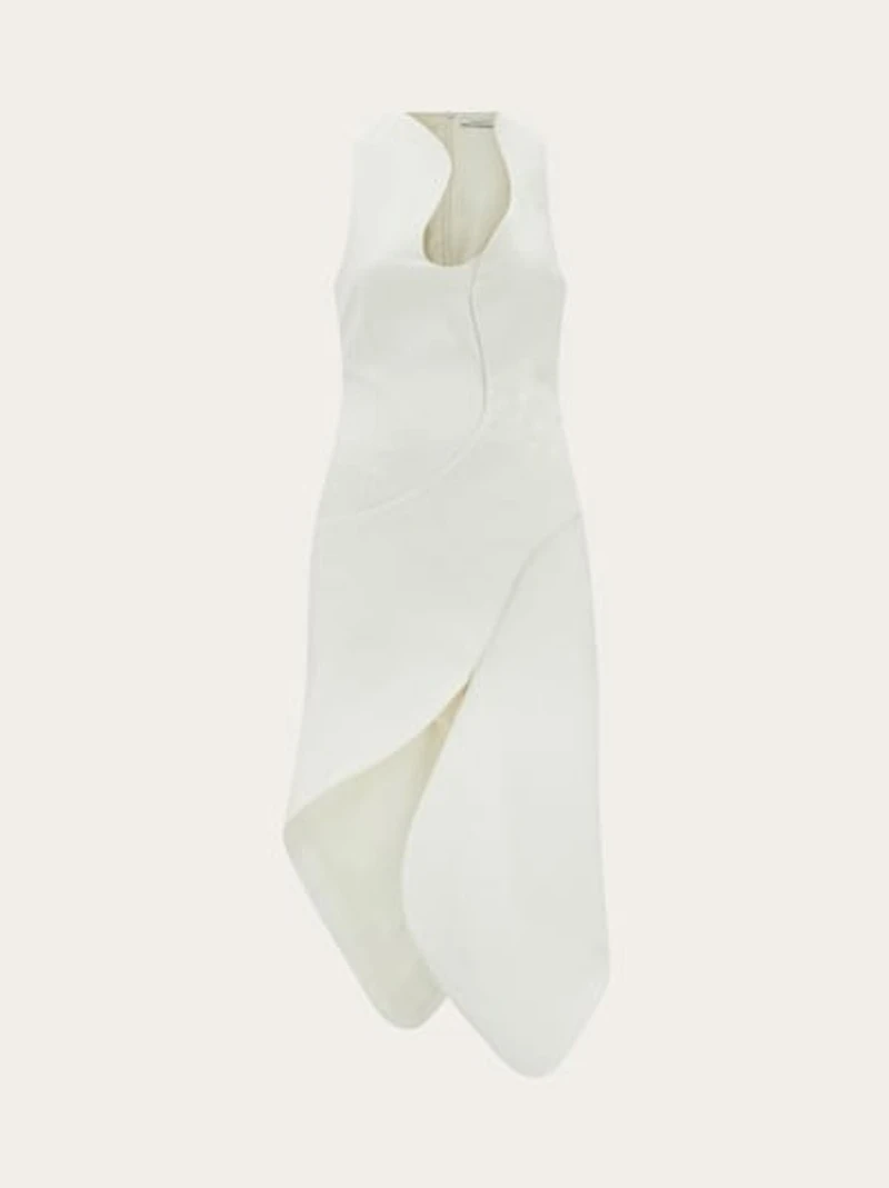 Sculptural stretch viscose dress