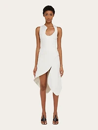 Sculptural stretch viscose dress