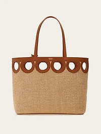 Gancini outline tote bag (L