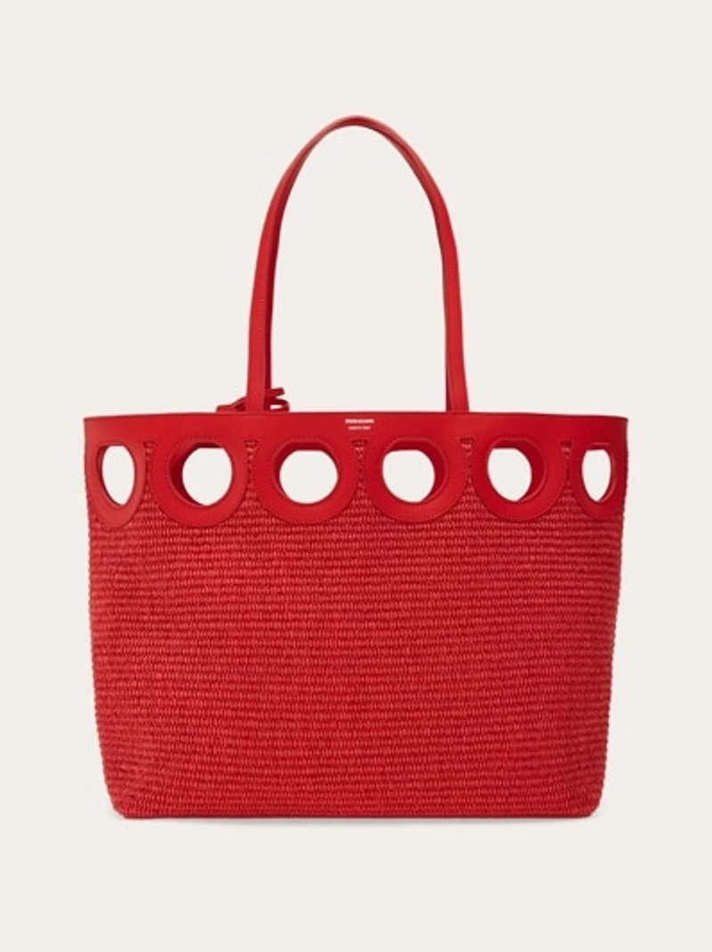 Gancini outline tote bag (L