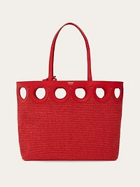 Gancini outline tote bag (L