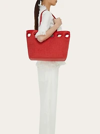 Gancini outline tote bag (L