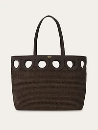 Gancini outline tote bag (L
