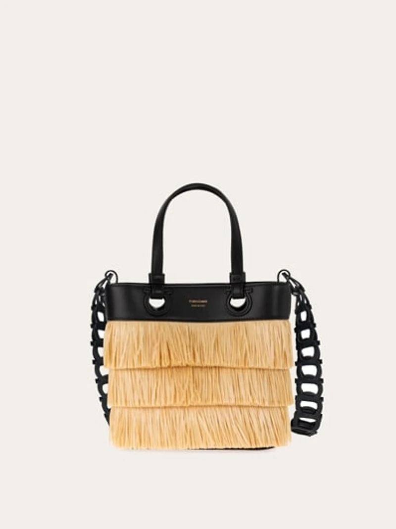 Fringed tote bag