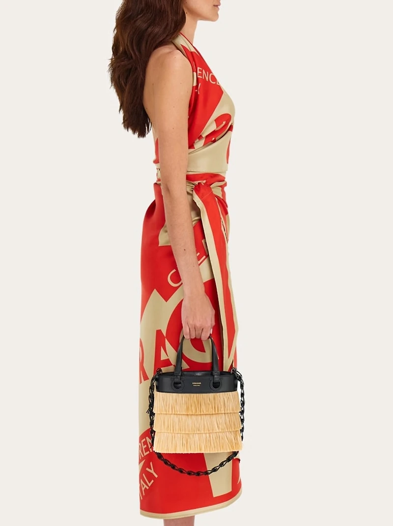 Fringed tote bag