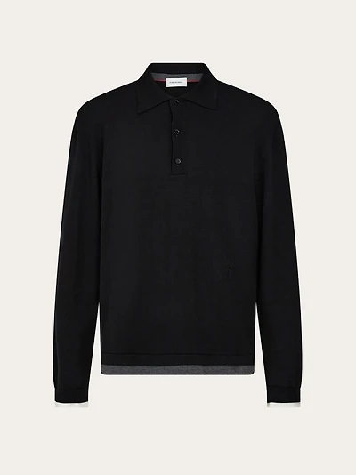 Layered long sleeved polo