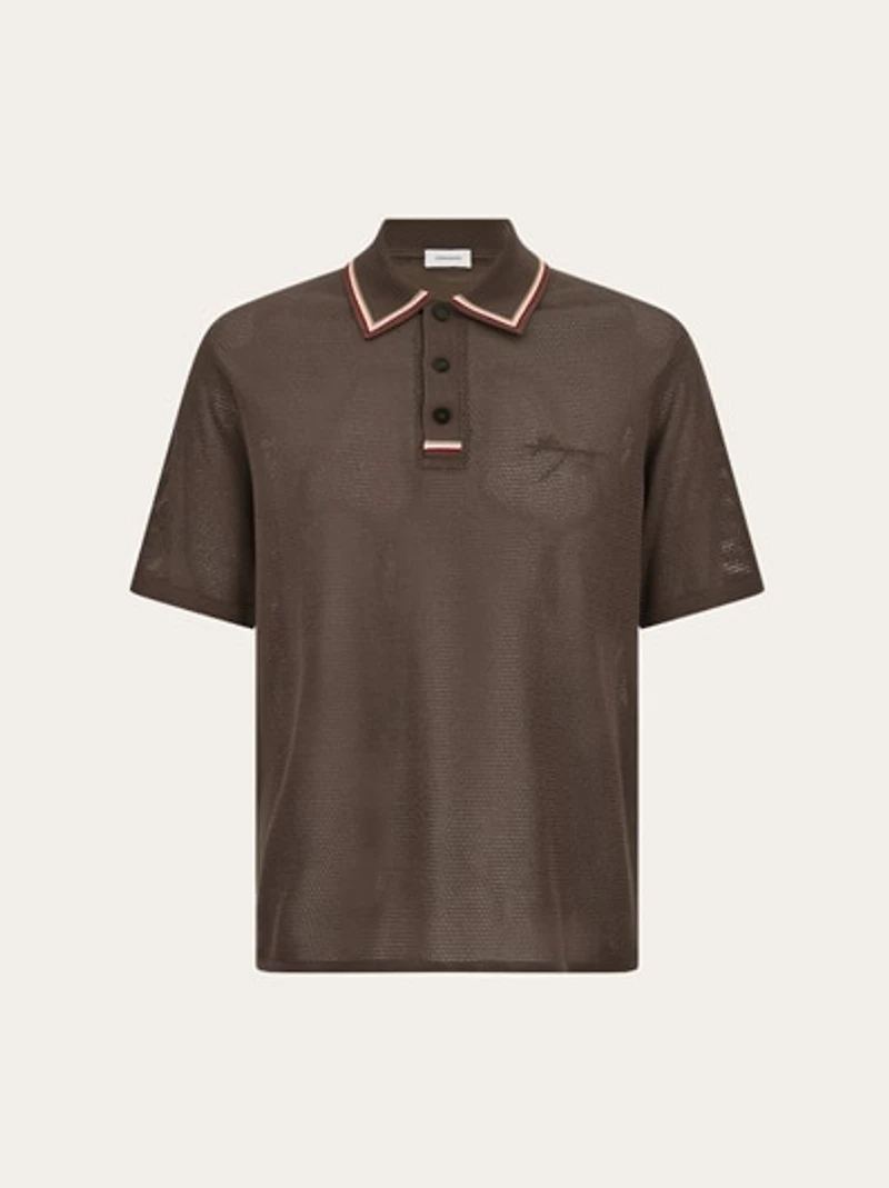 Polo with embroidered signature