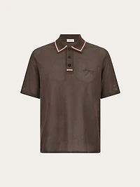 Polo with embroidered signature