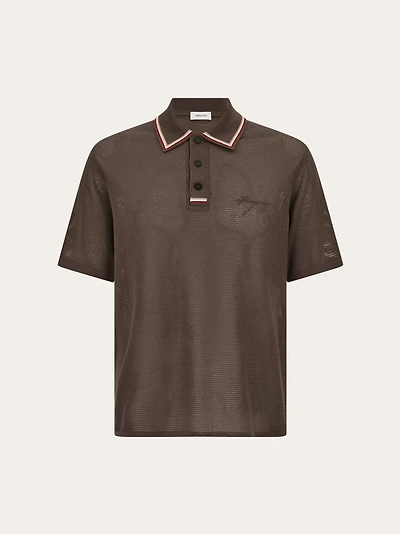 Polo with embroidered signature