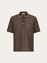 Polo with embroidered signature
