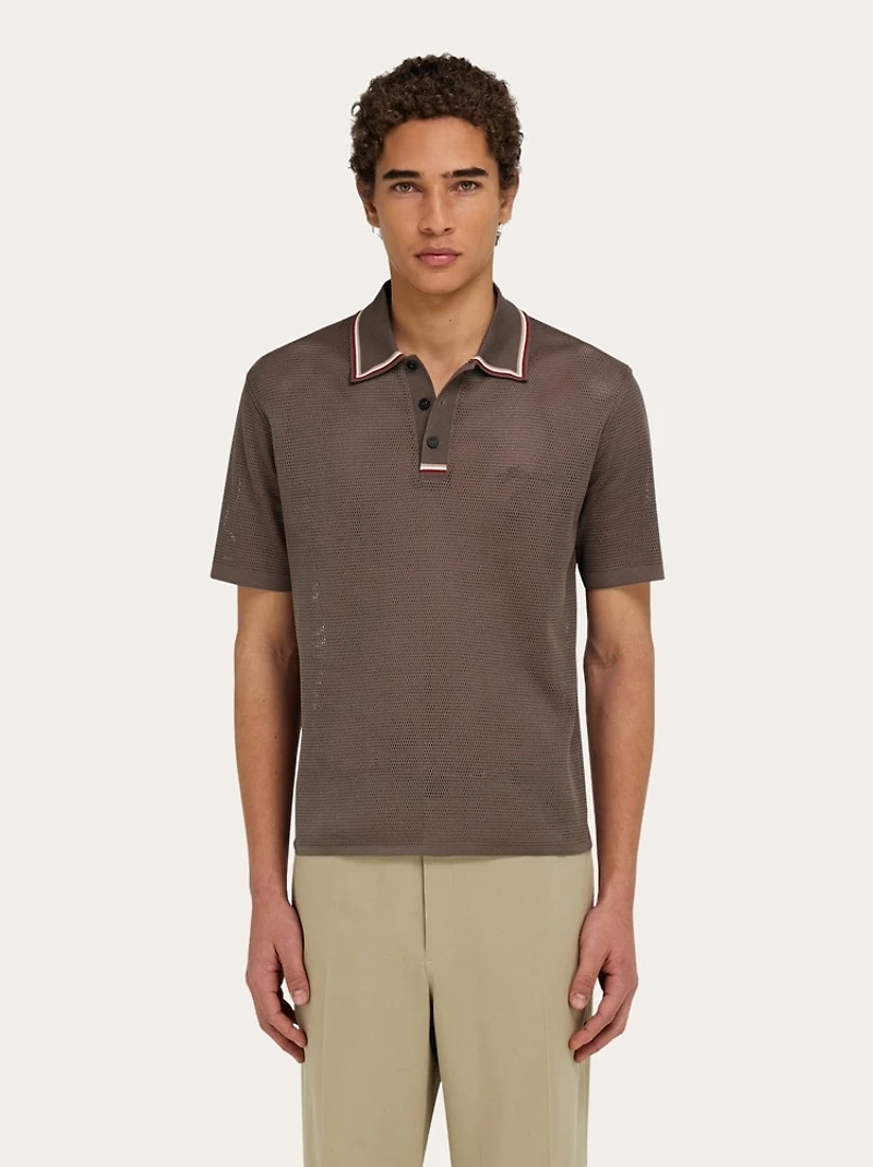 Polo with embroidered signature