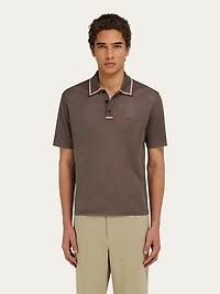 Polo with embroidered signature