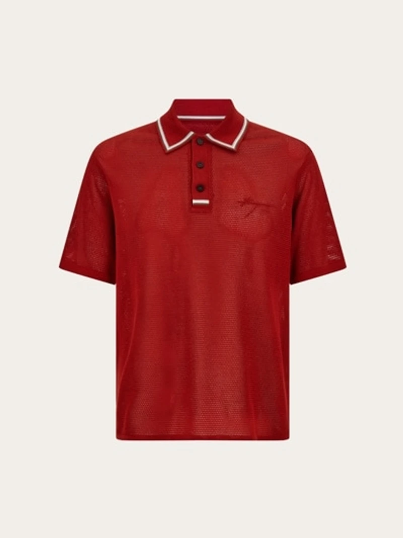 Polo with embroidered signature