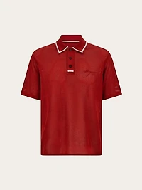 Polo with embroidered signature