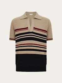 Cotton knit polo shirt