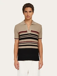 Cotton knit polo shirt