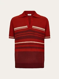 Cotton knit polo shirt