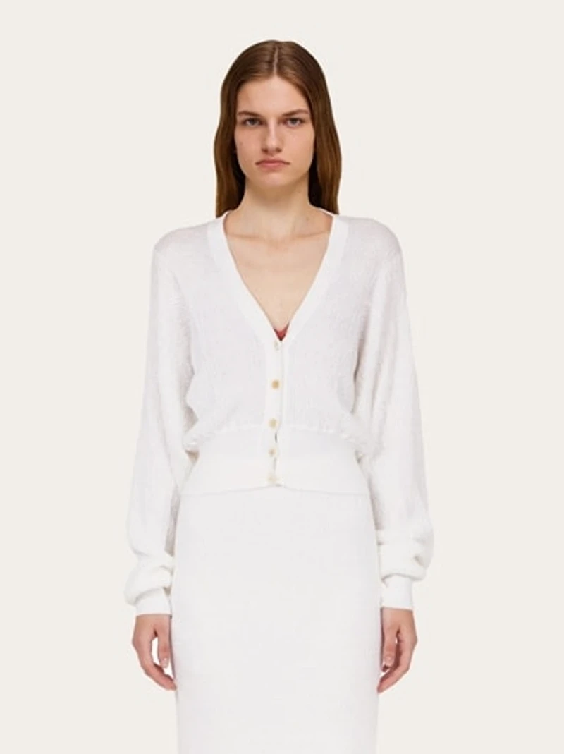 Jersey linen cardigan