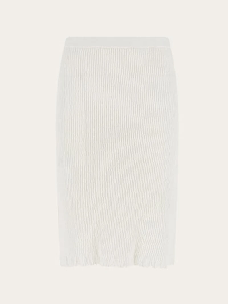 Jersey linen skirt