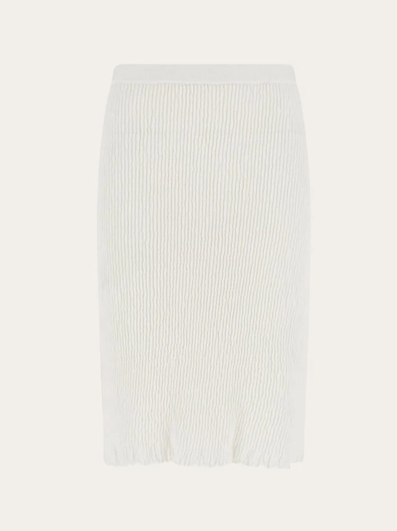 Jersey linen skirt