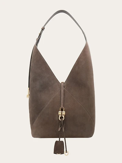 V-shaped hobo bag (L
