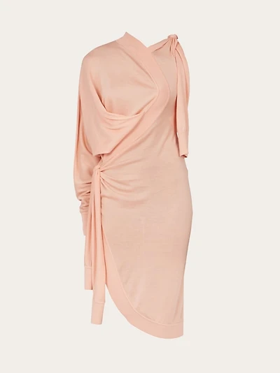 Asymmetric knitted dress