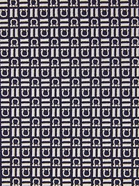 Gancini motif jacquard tie