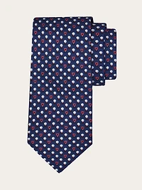 Silk tie with golf and Gancini