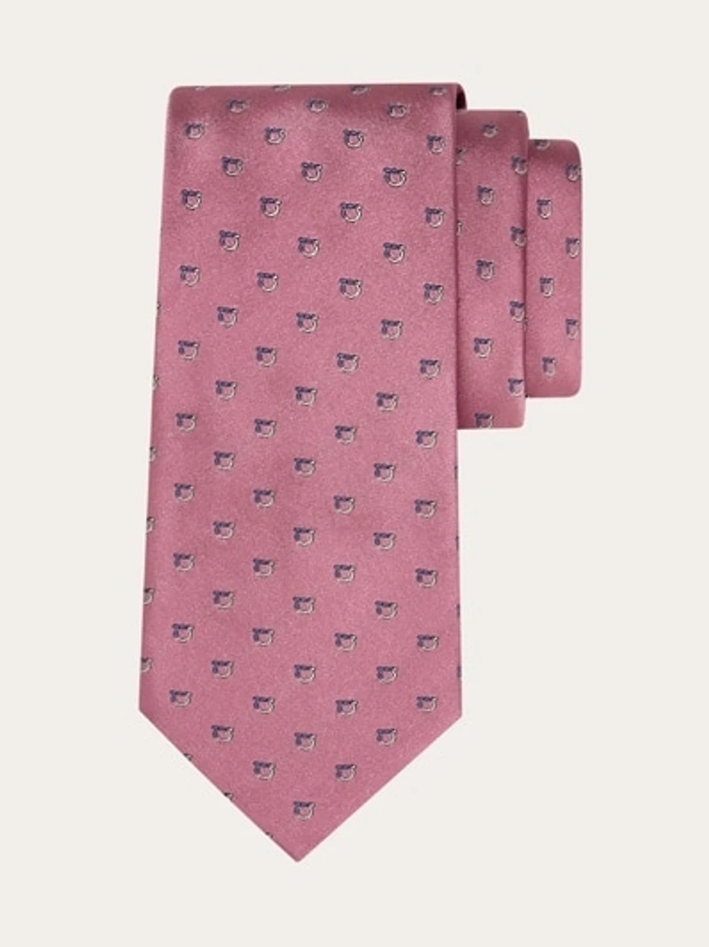 Two tone Gancini jacquard tie