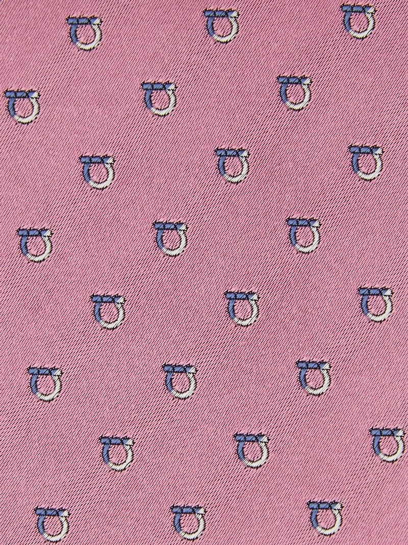 Two tone Gancini jacquard tie