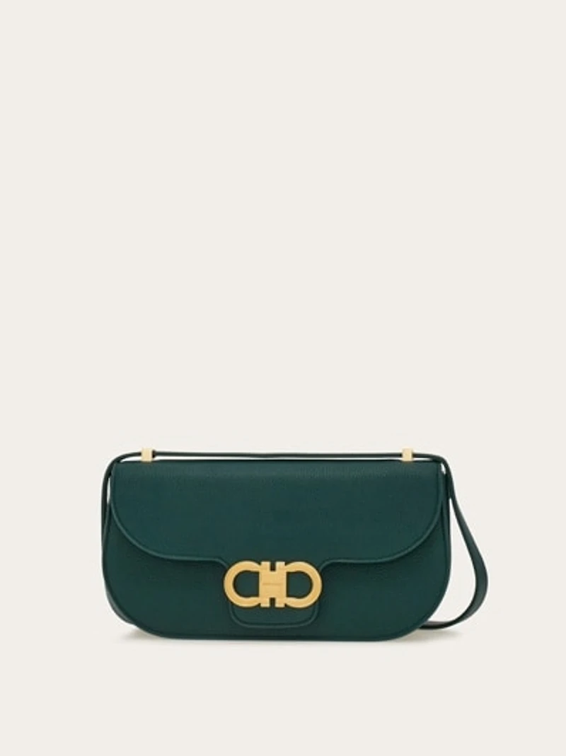 Double Gancini mini crossbody bag