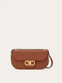Double Gancini mini crossbody bag