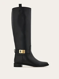 Knee high boot with Hug buckle detail