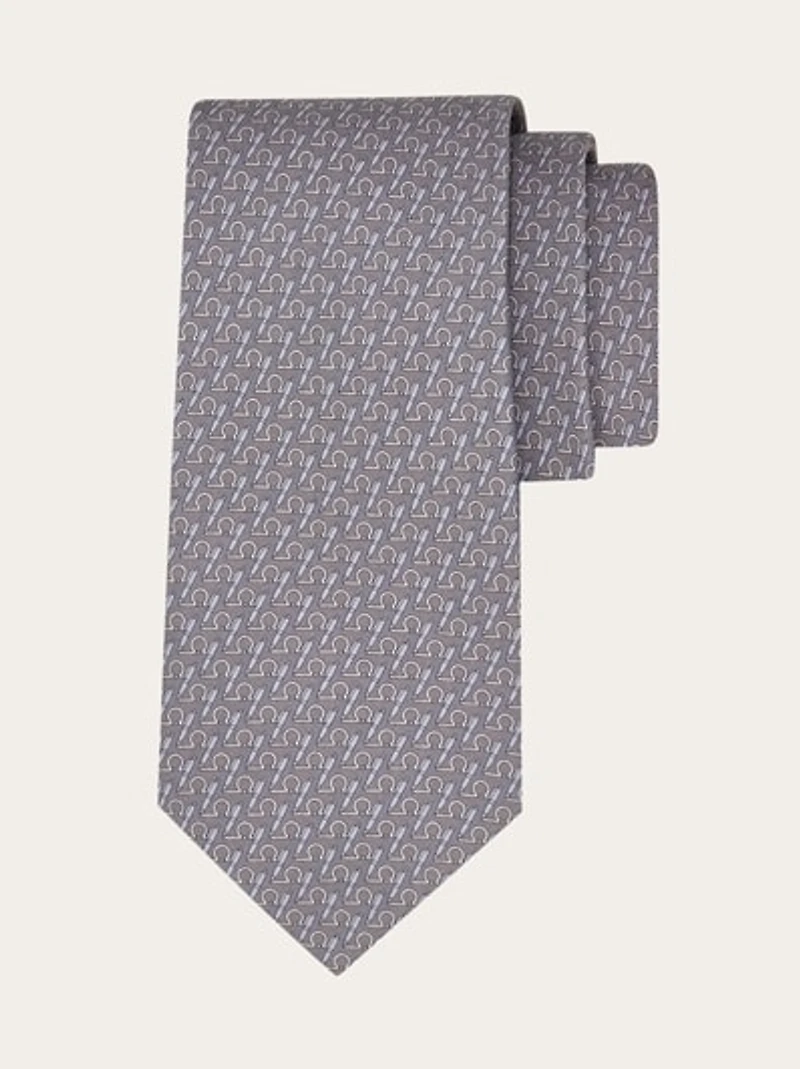 Writer print silk tie