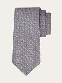 Writer print silk tie