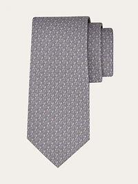 Writer print silk tie