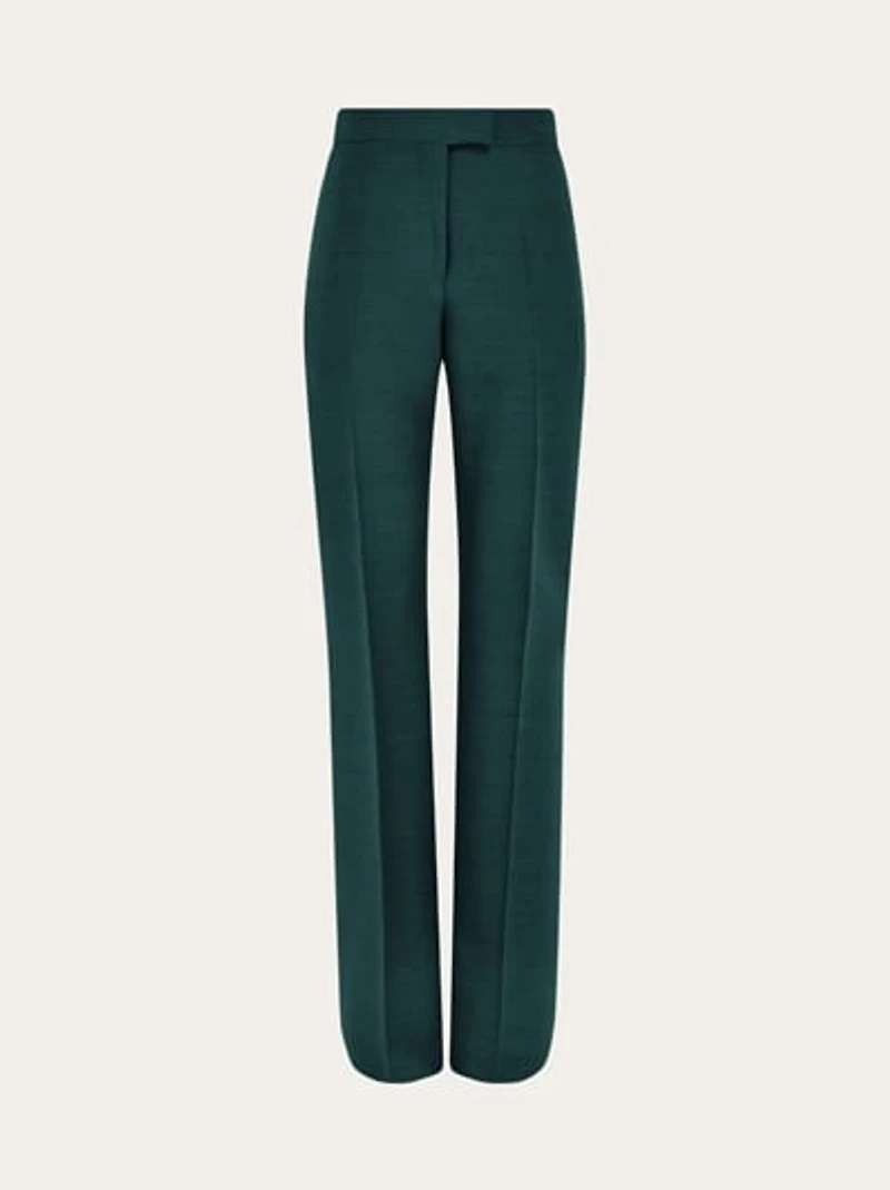 Wool faille trouser