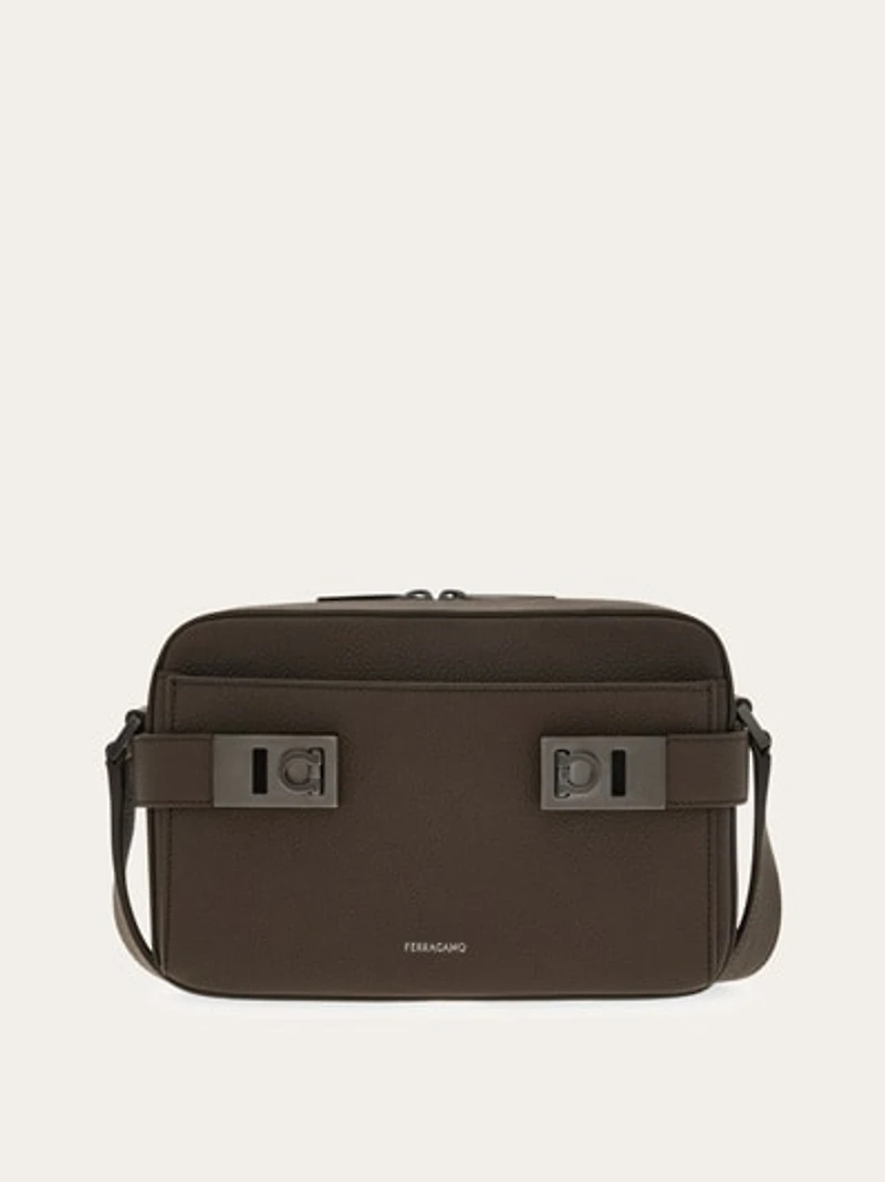 East-West crossbody bag with Gancini buckles