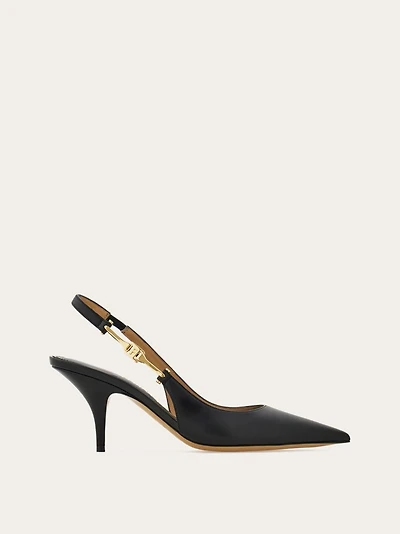 F buckle slingback pump