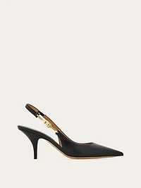 F buckle slingback pump